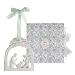 Crèche de Noël parfumée Fête Nacrée - Sapin Givré