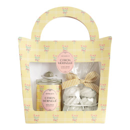 Gift Set Scented Candle 100 g and Decorations Gourmandises d'Été - Citron Meringué