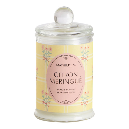 Coffret bougie parfumée 100 g et décors Gourmandises d'Été - Citron Meringué