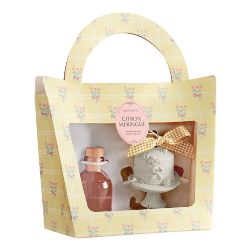 Coffret diffuseur de parfum 50 ml et décor Gourmandises d'Été - Citron Meringué
