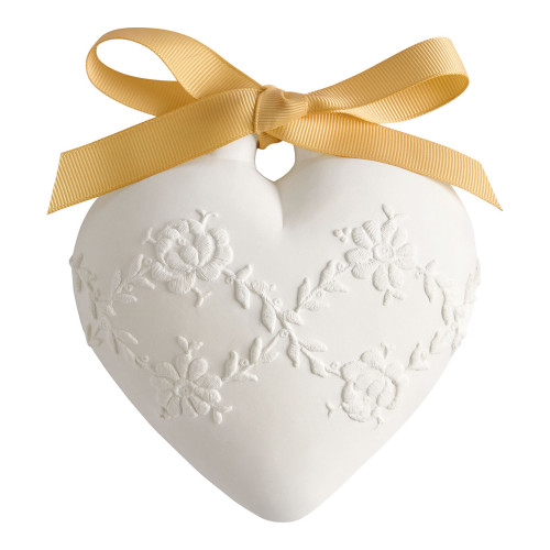 Decoro profumato Grande Cuore ricamato - Douceur d'Ambre