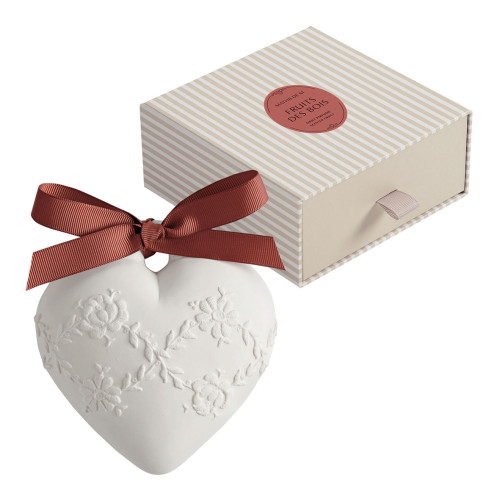 Scented Decoration Large Embroidered Heart - Fruits des Bois