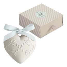 Décor profumato Grande Cuore ricamato - Poudre de Riz