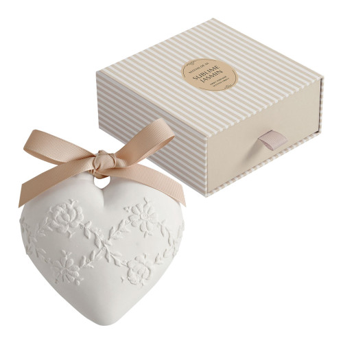 Scented Decoration Large Embroidered Heart - Sublime Jasmin