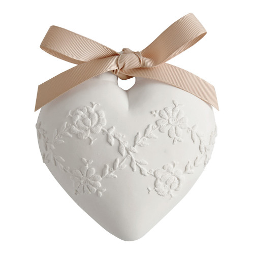 Scented Decoration Large Embroidered Heart - Sublime Jasmin