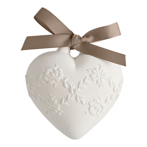 Decorado perfumado Gran Corazón bordado - Vanille Dorée
