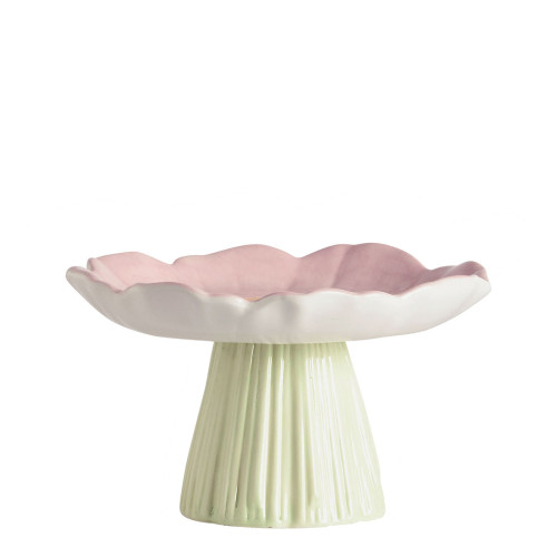 Tulipe Ceramic Pedestal Tray - Small Size - ⌀ 17 x 10.7 cm