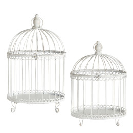 Set di 2 gabbie decorative in metallo