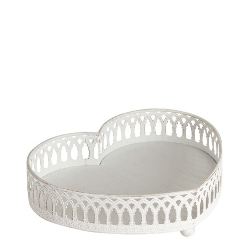 Set de 2 plateaux Cœur en métal