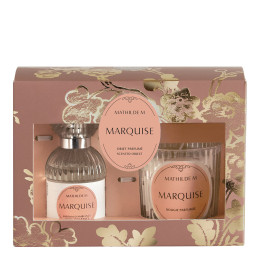 Cofanetto con profumo per ambienti e candela profumata Trésor de Fleurs - Marquise