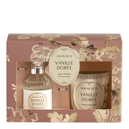 Cofanetto con profumo per ambienti e candela profumata Trésor de Fleurs - Vanille Dorée