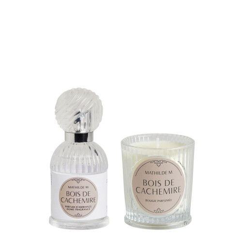 Estuche con perfume de ambiente y vela perfumada Trésor de Fleurs - Bois de Cachemire