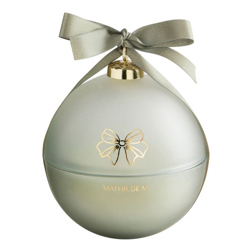 Bougie parfumée Boule de Noël Rubans de Fête 210 g - Sapin Doré