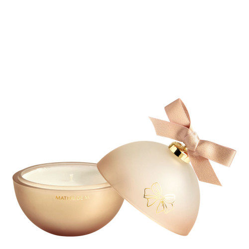 Bougie parfumée Boule de Noël Rubans de Fête 210 g - Orange Cannelle