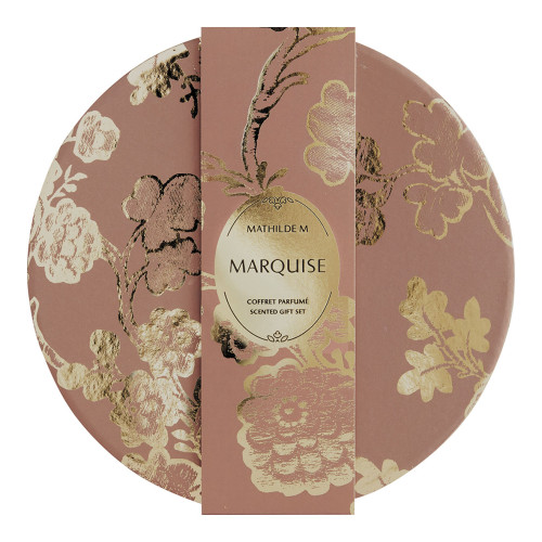 Coffret diffuseur de parfum Nœud et bougie parfumée Trésor de Fleurs - Marquise