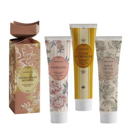 Estuche de 3 bálsamos de manos Trésor de Fleurs - Marquise, Voile de Lin y Fleur d'Oranger