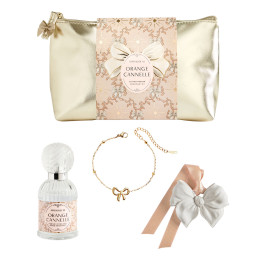 Estuche con perfume de ambiente, pulsera y adorno perfumado Rubans de Fête - Orange Cannelle