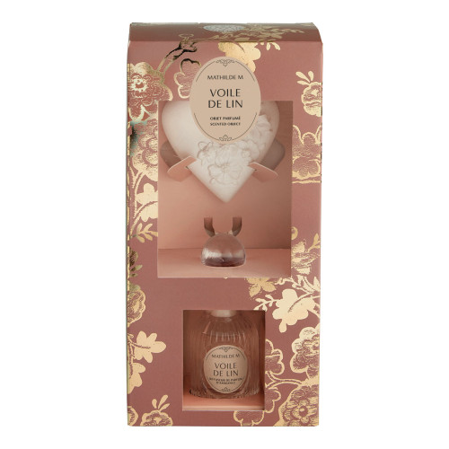 Trésor de Fleurs fragrance diffuser and scented ornament gift set - Voile de Lin