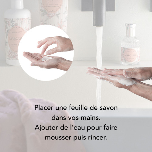Scatola di fogli di sapone Piccoli Fiocchi color nude - Profumo di Rosa