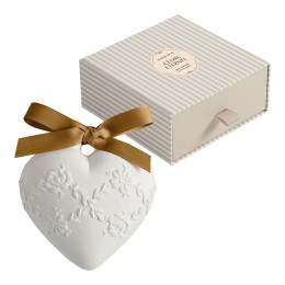 Décor parfumé Grand Cœur brodé - Cèdre Éternel