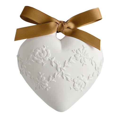 Décor parfumé Grand Cœur brodé - Cèdre Éternel