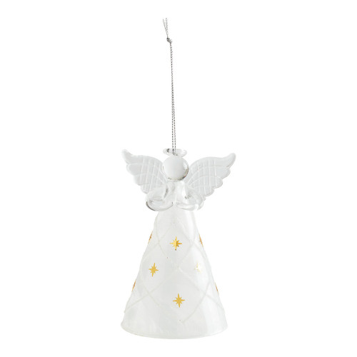 Hanging Angel Ornament in Frosted Glass