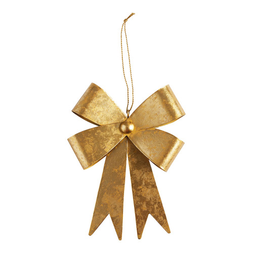 Adorno colgante con lazo de metal dorado - Modelo grande