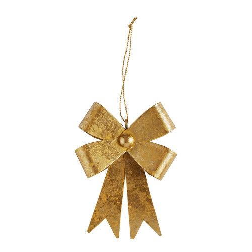 Adorno colgante con lazo de metal dorado - Modelo pequeño