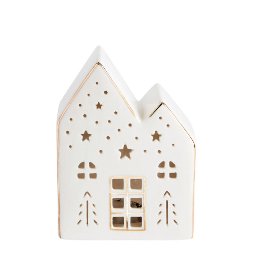 Casita decorativa de cerámica con LED - Modelo pequeño