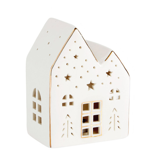 Maison décorative en céramique avec LED - Petit modèle
