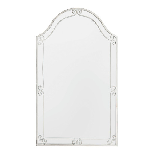 Miroir Apolline en métal blanchi