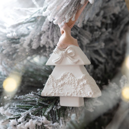 Pochon de 3 décors parfumés Rubans de Fête - Orange Cannelle