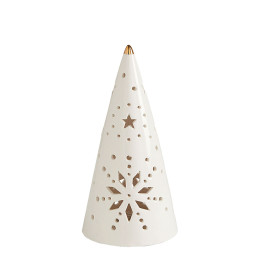 Sapin cône décoratif en céramique avec LED - Moyen modèle