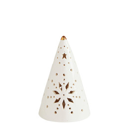 Sapin cône décoratif en céramique avec LED - Petit modèle
