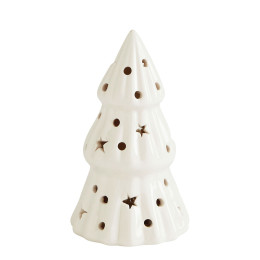 Sapin décoratif en céramique avec LED - Petit modèle