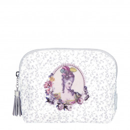 Necessaire de toilette Elegante Courtisanes cinzenta - Modelo pequeno