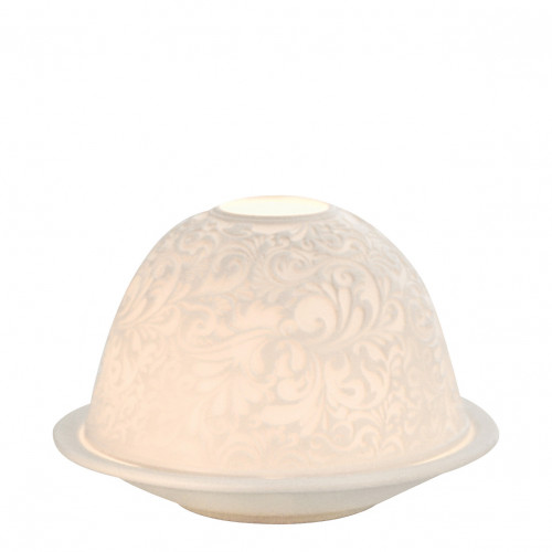 Portavelas de litofanía Arabescos en bizcocho de porcelana