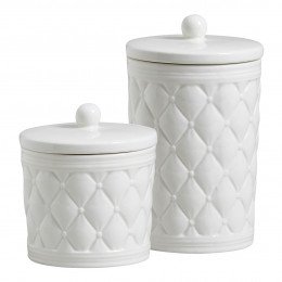 Set of 2 Boudoir Précieux Cotton Jars
