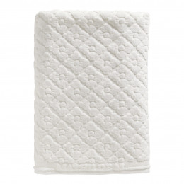 Serviette de bain Douceur Florale blanc