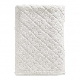 Serviette de bain Douceur Florale blanc