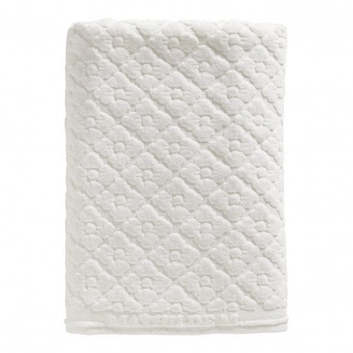 Floral Softness White Bath Towel