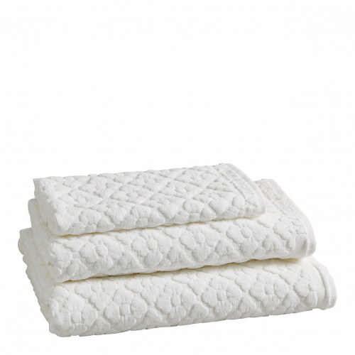 Floral Softness White Bath Towel