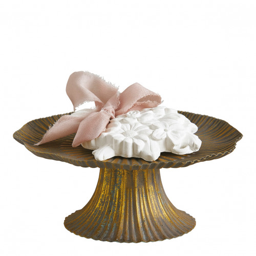 Golden Pedestal Tray