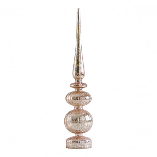 Ornement mercurisé lumineux rose - Grand modèle