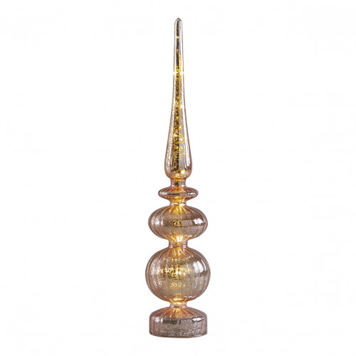 Ornement mercurisé lumineux rose - Grand modèle