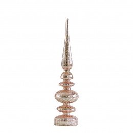 Pink mercury glass luminous ornament - Small model