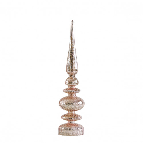 Ornement mercurisé lumineux rose - Petit modèle
