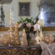 Sapin lumineux rose et doré - Grand modèle